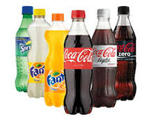 COCA COLA, ORANGEADE, LEMONADE, SPRITE, SODA WATER, TONIC WATER, ICE TEA